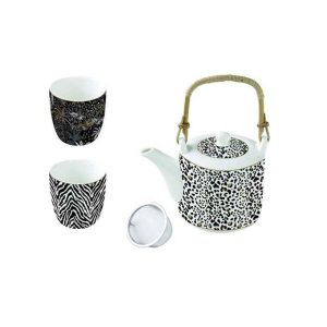 EasyLife - Czajnik z metalowym zaparzaczem i 2 filiżanki