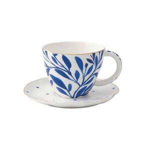 EasyLife - Porcelanowa filiżanka z talerzykiem