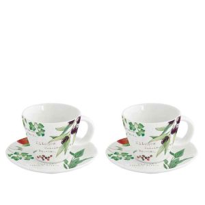 EasyLife - Zestaw 2 filiżanek espresso z talerzykami