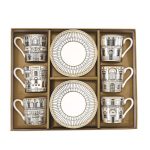 EasyLife - Zestaw 6 filiżanek espresso z talerzykami