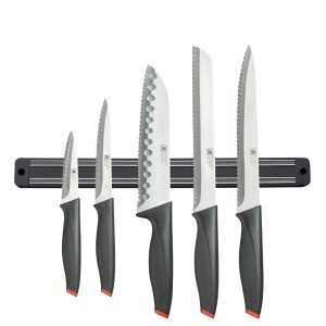 Amefa - Zestaw noży kuchennych 5 cz. z listwą magn.