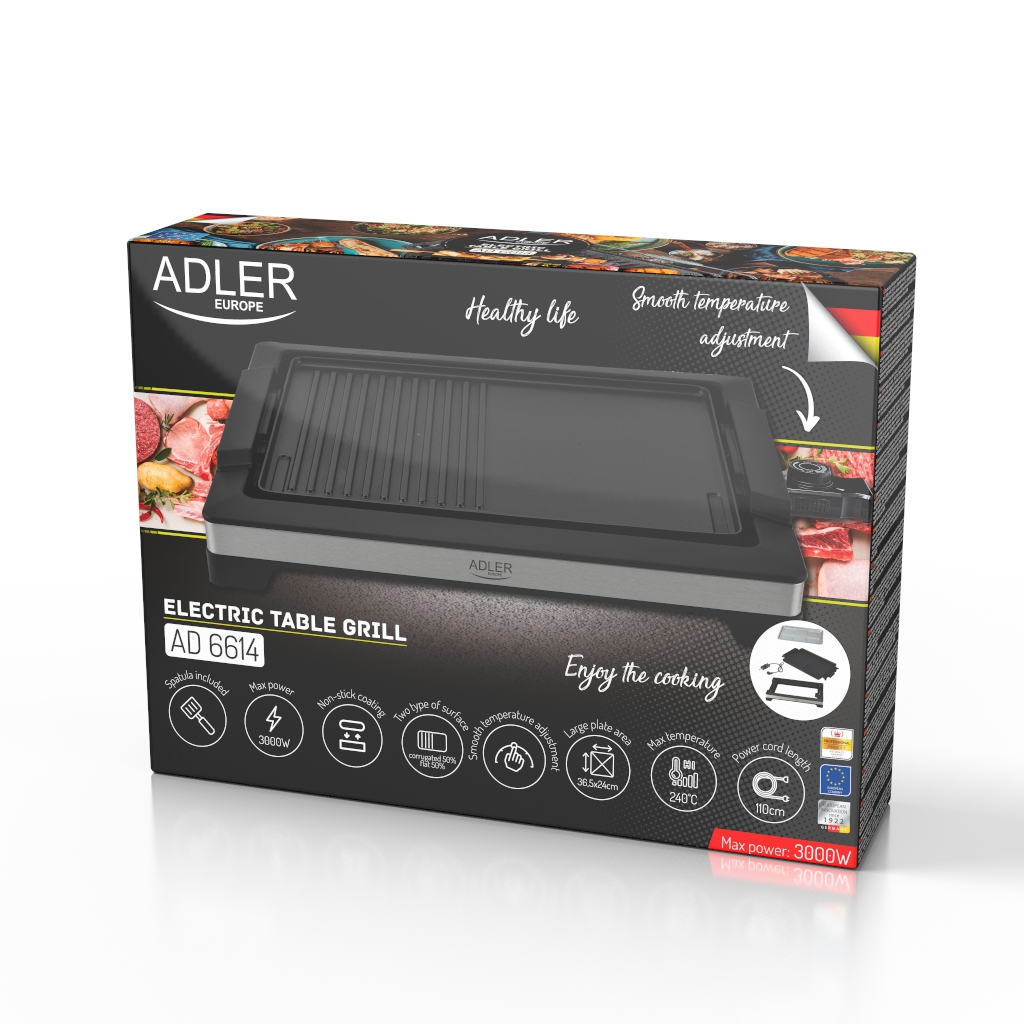 Adler - Grill elektryczny AD 6614 - obrazek 2