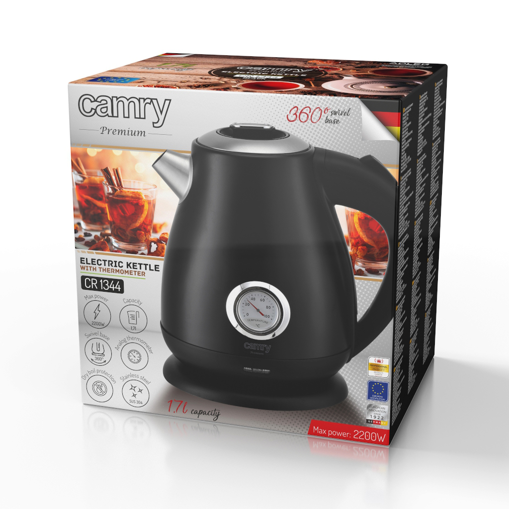 Adler - Czajnik black CR 1344 black - obrazek 2