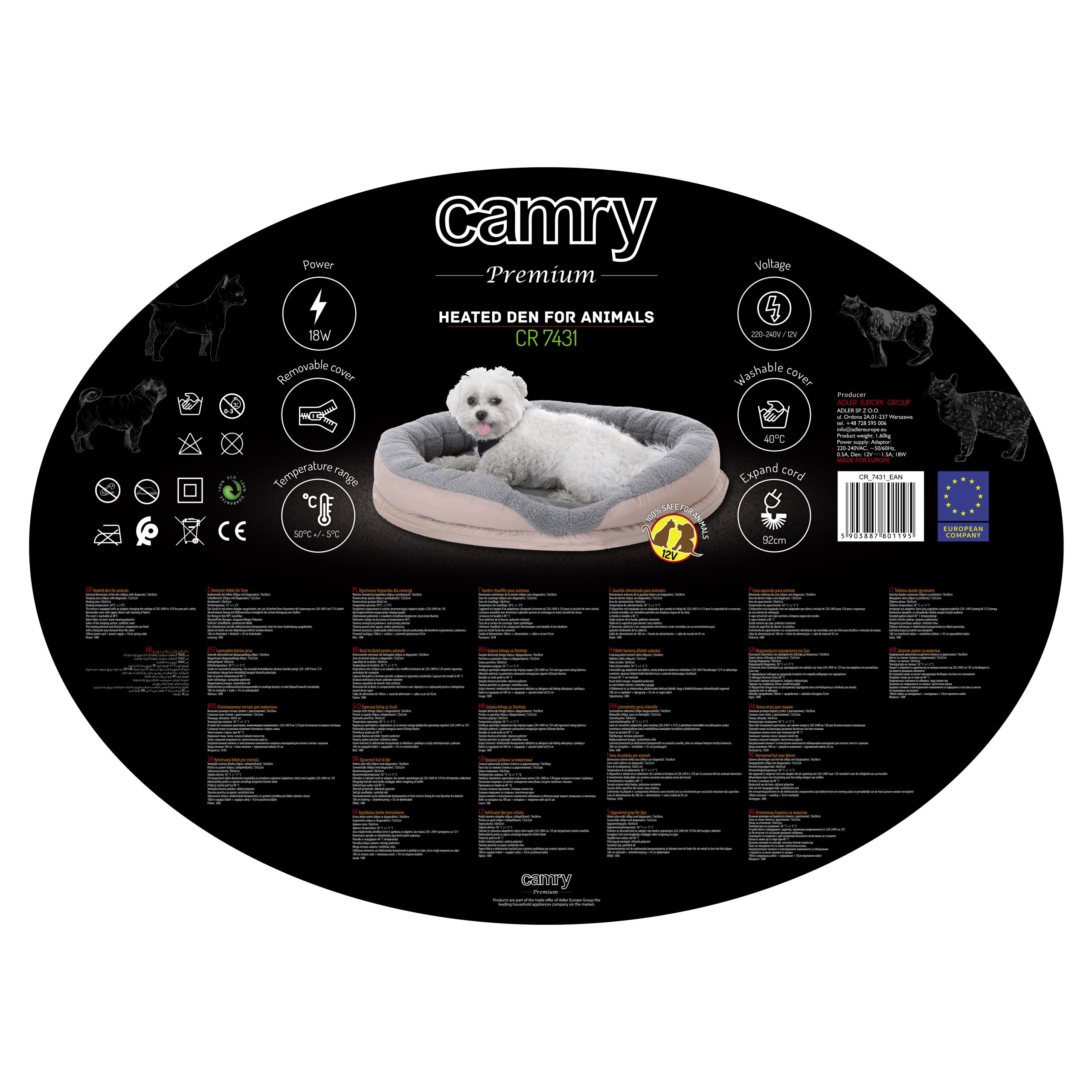 Adler - Ogrzewacz dla zwierzat CR 7431 - obrazek 2