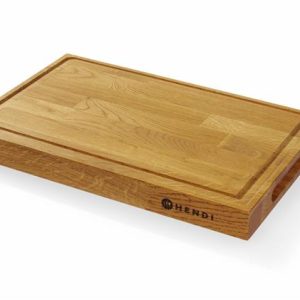 Hendi - Deska dębowa do serwowania, HENDI, 420x280x(H)40mm Wariant podstawowy