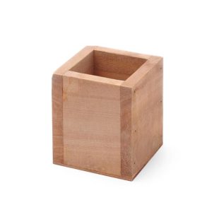 Hendi - Drewniany pojemnik na sztuće 80x80x95 mm Wariant podstawowy