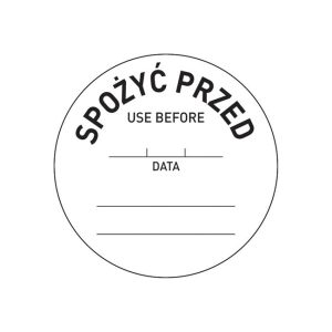 Hendi - Etykiety Food Safety - "Spożyć przed" Wariant podstawowy