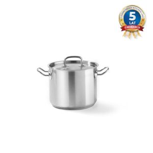 Hendi - Garnek wysoki Kitchen Line z pokrywką 13,5 l; śr. 280 x 220 h