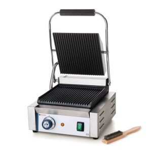 Hendi - Grill kontaktowy pojedyńczy góra i dół ryflowane