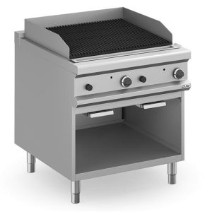 Hendi - Grill z lawą wulkaniczną stołowy i na podstawie z trzech stron zamkniętej, gazowy Wariant podstawowy