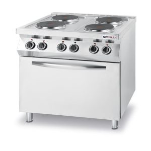 Hendi - Kuchnia elektryczna - 4-płytowa Kitchen Line z konwekcyjnym piekarnikiem elektrycznym GN 1/1 Wariant podstawowy