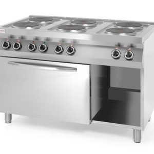 Hendi - KUCHNIA ELEKTRYCZNA 6-PŁYTOWA KITCHEN LINE Z KONWEKCYJNYM PIEKARNIKIEM ELEKTRYCZNYM GN 1/1 Wariant podstawowy