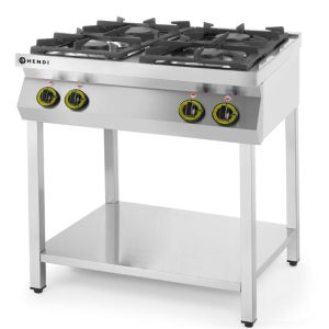 Hendi - Kuchnia gazowa 4-palnikowa na podstawie otwartej, HENDI, Kitchen Line, 19kW, 800x700x(H)900mm Wariant podstawowy