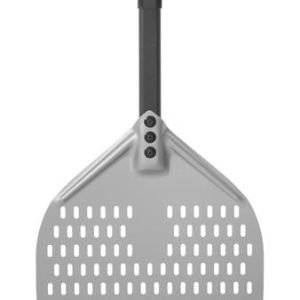Hendi - Łopata do pizzy z perforacją i krótką rączką, kwadratowa z anodowanego aluminium, 300x660mm