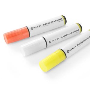 Hendi - Markery kredowe, biały, żółty, pomarańczowy - zestaw 3 szt. Wariant podstawowy