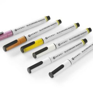 Hendi - Markery kredowe, różowy, żółty, brązowy, 3 x biały - zestaw 6 szt. Wariant podstawowy