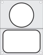 Hendi - Matryca do zgrzewarki CAS CDS-01 na tackę bez podziału 178x113 + pojemnik fi 115 Wariant podstawowy