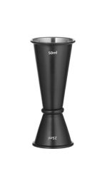 Hendi - Miara barmańska z pierścieniem, Bar up, 25ml / 50ml, czarny, śr.45x(H)110mm Wariant podstawowy