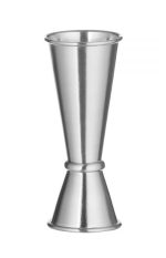 Hendi - Miarka barmańska z pierścieniem, Bar up, 25ml / 50ml, śr.43x(H)110mm Wariant podstawowy