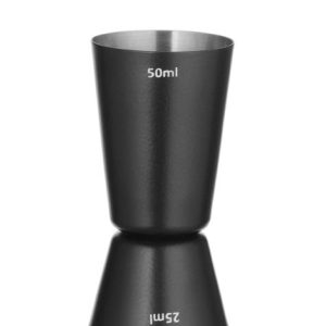 Hendi - Miarka barmańska, Bar up, 25ml / 50ml, czarny, śr.45x(H)86mm Wariant podstawowy