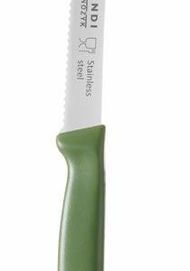Hendi - Nóż uniwersalny, HENDI, ząbkowany, zielony, (L)220mm Wariant podstawowy