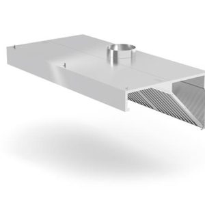 Hendi - Okap przyścienny skośny z oświetleniem, o wym. 1200x700x450 mm Wariant podstawowy