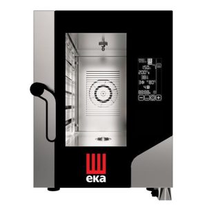 Hendi - Piec konwekcyjno-parowy Millennial Black Mask Gastro Compact 6×GN 1/1 – elektryczny, Tecnoeka, 400V/7800W, 500x930x(H)700mm Wariant podstawowy