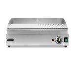 Hendi - Płyta grillowa w połowie żebrowana, HENDI, Kitchen Line, 1/2 gładka, 1/2 ryflowana, 220-240V/2400W, 527x404x(H)233mm Wariant podstawowy