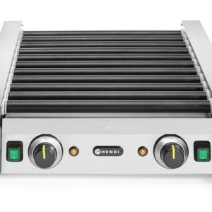 Hendi - Podgrzewacz rolkowy do parówek dwustrefowy, HENDI, 11 rolek, 230V/1180W, 530x525x(H)180mm Wariant podstawowy