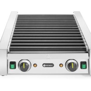 Hendi - Podgrzewacz rolkowy do parówek dwustrefowy, HENDI, 14 rolek, 230V/1480W, 520x650x(H)176mm Wariant podstawowy