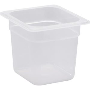 Hendi - Pojemnik GN 1/6 z przezroczystego polipropylenu, Cambro, GN 1/6, transparentny, 162x176x(H)65mm 1 l