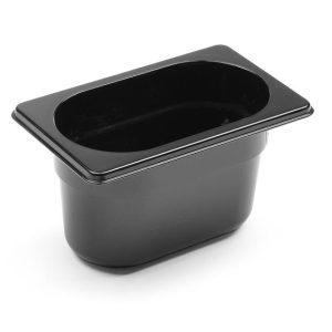 Hendi - Pojemnik GN 1/9 z czarnego poliwęglanu 100mm
