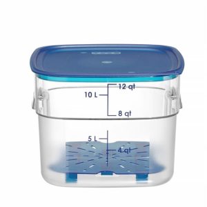 Hendi - Pojemnik na żywność CamSquares Fresh Pro, Cambro, 11,4L, transparentny, 289x289x(H)216mm Wariant podstawowy