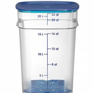 Hendi - Pojemnik na żywność CamSquares Fresh Pro, Cambro, 22,8L, transparentny, 289x289x(H)401mm Wariant podstawowy