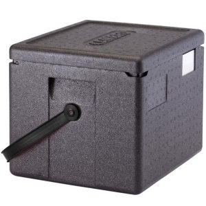 Hendi - Pojemnik termoizolacyjny CAMBRO Cam GoBox® z czarnym paskiem, GN 1/2 22,3 l