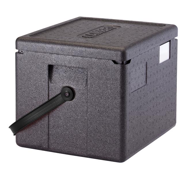 Hendi - Pojemnik termoizolacyjny CAMBRO Cam GoBox® z czarnym paskiem, GN 1/2 22,3 l