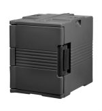 Hendi - Pojemnik termoizolacyjny cateringowy 2 x GN 1/1 - 200, ładowany od frontu, AmerBox, GN 1/1, czarny, 465x655x(H)625mm Wariant podstawowy