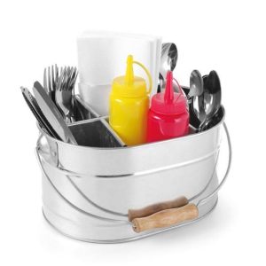 Hendi - Pojemnik w kształcie wiadra na sztućce i serwetki Wariant podstawowy