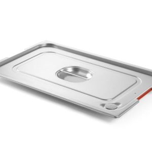 Hendi - POKRYWKA DO POJEMNIKÓW GN Z USZCZELKĄ SILIKONOWĄ Z WYCIĘCIEM NA UCHWYTY GN 1/2 - 265x325