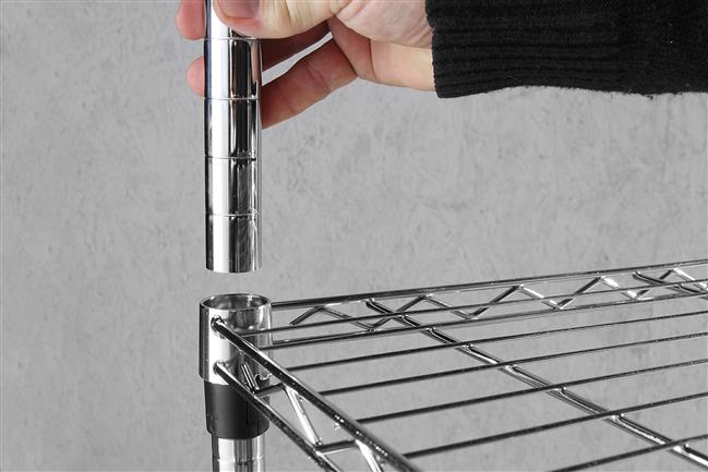 Hendi - Regał 5-półkowy czarny, malowany proszkowo Wariant podstawowy - obrazek 3