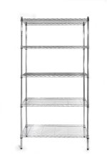 Hendi - Regał z 5 półkami, HENDI, chromowany, chromowany, 910x455x(H)1830mm Wariant podstawowy