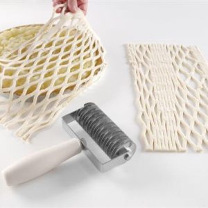 Hendi - Rolka tnąca do ciasta wzór siatki ostrza tnące ze stali nierdzewnej