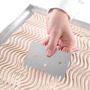 Hendi - Skrobka cukiernicza prostokątna grzebień ze stali nierdzewnej