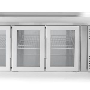 Hendi - Stół chłodniczy 3-drzwiowy, przeszklony z agregatem bocznym Wariant podstawowy