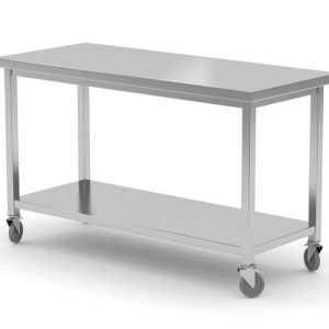 Hendi - Stół jezdny , z półką - skręcany, HENDI, Kitchen Line, 1200x600x850 mm, 1200x600x(H)850mm Wariant podstawowy