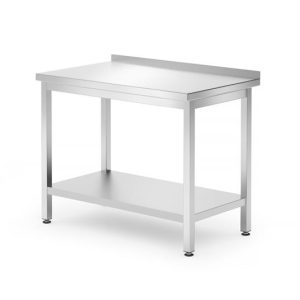 Hendi - Stół przyścienny z półką Kitchen Line – skręcany 1000x600x(H)850