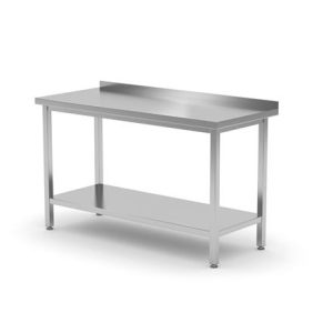 Hendi - Stół roboczy przyścienny z półką - skręcany, o wym. 1600x700x850 mm Wariant podstawowy