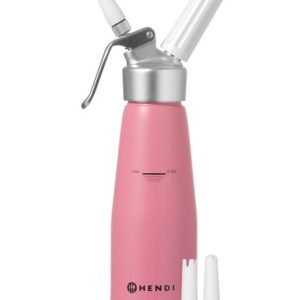Hendi - Syfon do bitej śmietany, HENDI, 0,5L, Pastelowy różowy, ?80x(H)260mm Wariant podstawowy