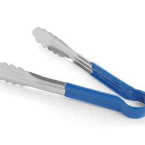 Hendi - Szczypce do serwowania ze stali nierdzewnej 300 mm z uchwytem w kolorze niebieskim Wariant podstawowy