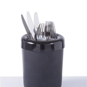 Hendi - Śmietniczka stołowa/Pojemnik na sztućce Czarny